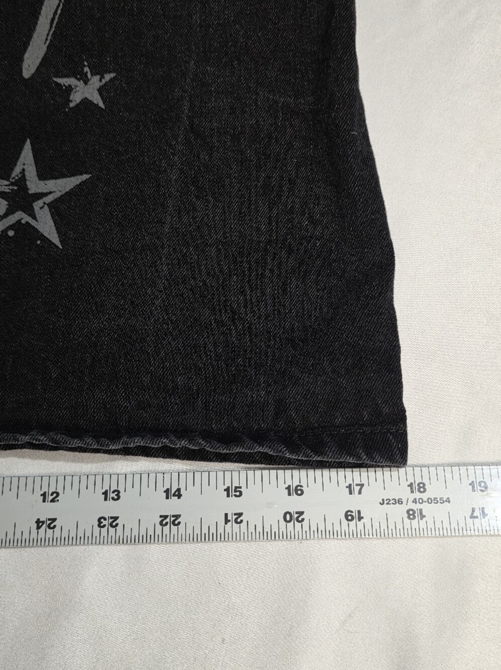 Hot Topic Wing & Star Print Black Wide Leg Jeans Womens Size 22 100% Cotton - Picture 12 of 12